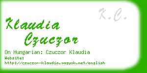 klaudia czuczor business card